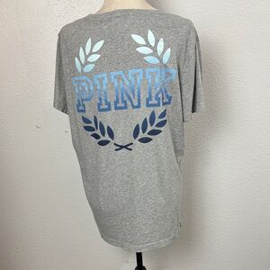 45 PINK Victoria's Secret Gray and Blue Logo. SzL